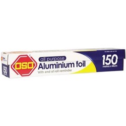 OSO A/P 150M X 44CM ALUM FOIL