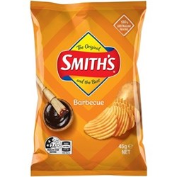 SMITHS 45G X 18 BBQ CHIPS*