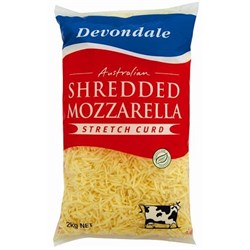 DEVONDALE 2KG SHREDDED MOZZARELLA CHEESE
