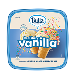 BULLA REAL DAIRY 2LT VANILLA ICE CREAM