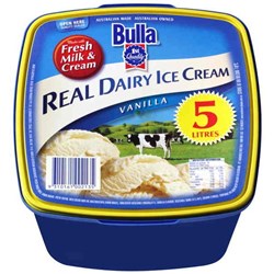 BULLA 5LT VANILLA ICE CREAM