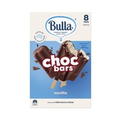 BULLA x 8 CHOC BARS VANILLA