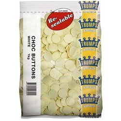 TRUMPS 1KG WHITE CHOC BUTTONS