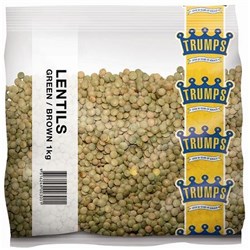 TRUMPS 1KG GREEN/BROWN LENTILS 