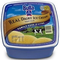 BULLA REAL DAIRY 4LT VANILLA ICE CREAM