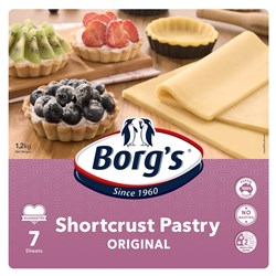 BORG 1.2KG SHORTCRUST PASTRY SHEETS