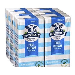 DEVONDALE 200MLx24 FULL CREAM UHT MILK