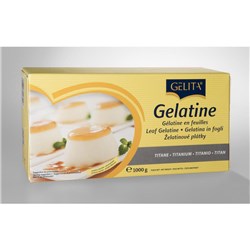 FM 1KG GELATINE SHEETS TITANIUM