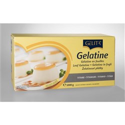 FM 1KG GELATINE SHEETS TITANIUM