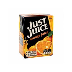 JUST JUICE 200MLx24 ORANGE NAS TETRA 3489