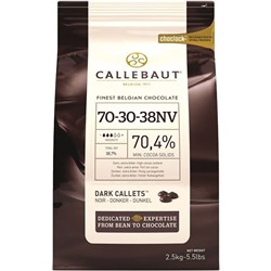 CALLEBAUT 2.5KG 70.5% DARK CHOCOLATE CALLETS