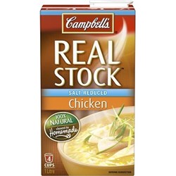 CAMPBELLS 1LT CHICKEN STOCK SALT REDUCED 