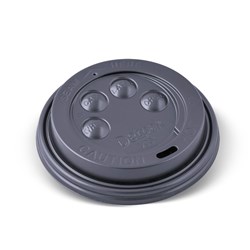 AB 8OZ BUTTON LID BLK (100)
