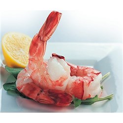 BLUE WAVE 21/25 700G PEELED COOKED PRAWN TAIL ON