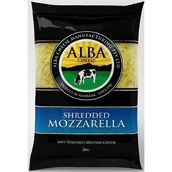 ALBA 2KG SHREDDED MOZZARELLA CHEESE