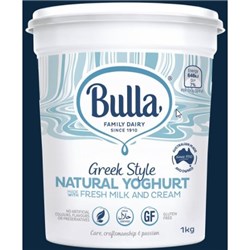 BULLA 1KG GREEK STYLE NATURAL YOGHURT