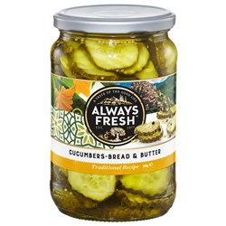 RIV 700G x 6 PICKLED CUCUMBERS BREAD & BUTTER