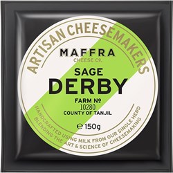 MAFFRA 150G SAGE DERBY CHEESE