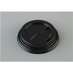 ANCHOR PS 90MM LID BLACK RECYCLABLE (1000) {BULK}