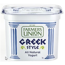 FU 1KG NATURAL GREEK YOGHURT 