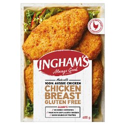 INGH 400Gx6 GLUTEN FREE CRUMBED CHICKEN BREAST*