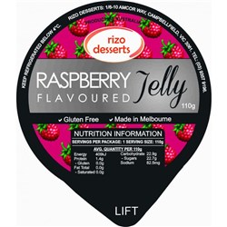 RIZO 110G X 32 SUGAR RASPBERRY JELLY CUP*