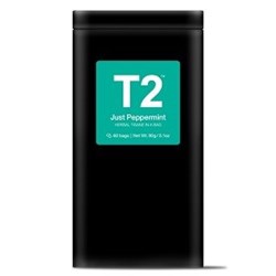 T2 60PK JUST PEPPERMINT BIO TEABAG TIN