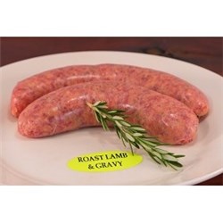 BLB 6x125G R/W SHAZAM ROAST LAMB & GRAVY SAUSAGES*