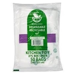 FPA EC 500 X 27LT KITCHEN TIDY BAGS  BIODEGRADABL