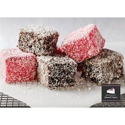 PRIESTLEYS 40 X 45G CHOC RASPBERRY 5CM LAMINGTONS