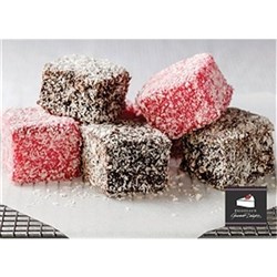 PRIESTLEYS 40 X 45G CHOC RASPBERRY 5CM LAMINGTONS