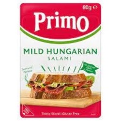 PRIMO SLICED HUNGARIAN SALAMI 80G X 8 GF*