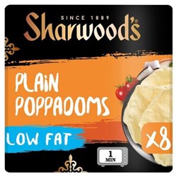 SHARWOODS 94G x 8 LOW FAT PAPPADUMS