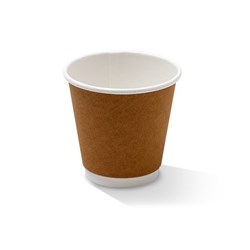 GREENMARK 8OZ COATED DOUBLE WALL CUP KRAFT 90MM