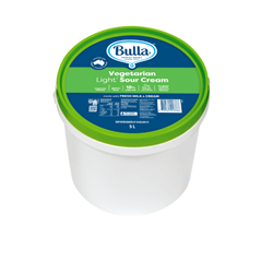 BULLA 5LT LIGHT VEGETARIAN SOUR CREAM*