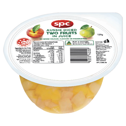 SPC 120G x 24 DICED TWO FRUIT CUPS IN JUICE