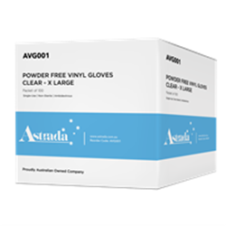 ASTRADA X-LARGE x100 VINYL GLOVES POWDER FREE