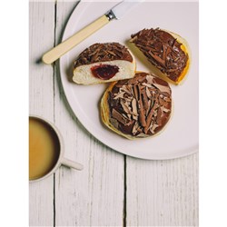 SBN (4) CHOCOLATE FUDGE JAM BALL DOUGHNUT*