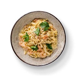 SIMPLY TASTY 400G GARLIC PRAWN FETTUCCINE*