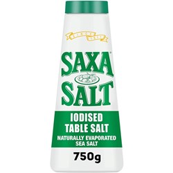 SAXA 750G IODISED TABLE SALT