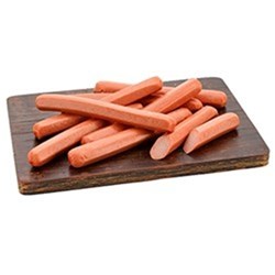 PRIMO 6453 SKINLESS FRANKS 5 X 2.5KG 8" APPROX R/W GF*