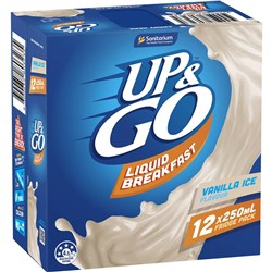 UP & GO 12x250ML VANILLA UHT MILK