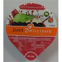 JUST DELICIOUS 110MLx96 APPLE BLACKCURRANT CUP*