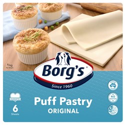 BORG 1KG PUFF PASTRY SHEETS