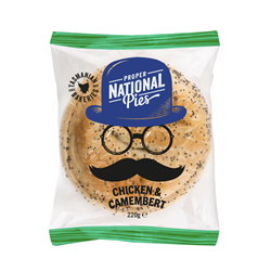 NAT PIES 16x180G CHICKEN & CAMEMBERT