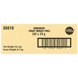 PAMPAS 73Gx112 UNBAKED FRUIT MINCE TARTS*