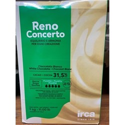 IRCA 5KG RENO 38/40% BIANCO (WHITE CHOCOLATE COUVERTURE)
