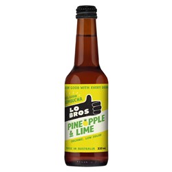 LO BROS 330ML X 12 KOMBUCHA - PINEAPPLE & LIME