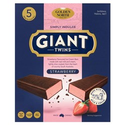 GOLDEN NORTH 8x5x150ML GIANT TWINS STRAWB MULTI