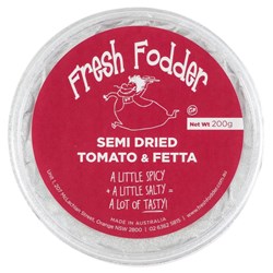 FRESH FODDER 200G X 8 SEMI DRIED TOM & FETTA*